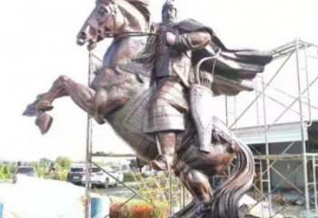 景觀岳飛雕塑 玻璃鋼名人雕塑 商業街肖像雕塑