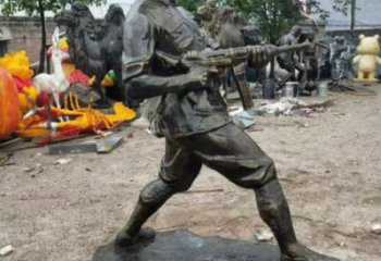 彩繪武警雕塑 玻璃鋼警察雕塑 街頭戰(zhàn)士雕塑