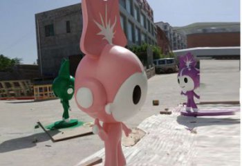 農村福娃雕塑 抽象體育雕塑 烤漆奧運雕塑廠