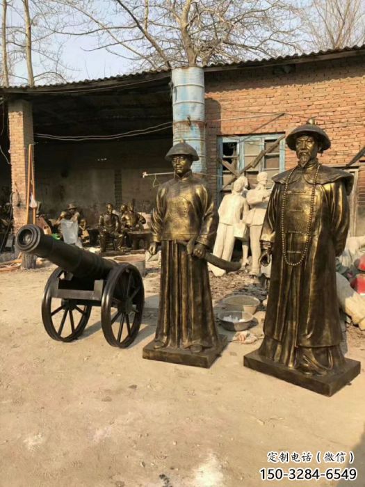 創意林則徐雕塑 玻璃鋼名人雕塑 公園肖像雕塑