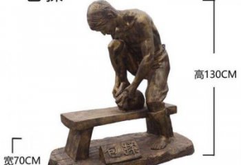 仿古茶道雕塑廠家 大型別墅區民俗雕塑 農村制茶雕塑