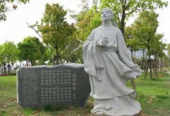 草地李白雕塑 現代古代雕塑 大型詩人雕塑廠家