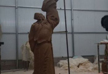 房地產李白雕塑廠家 景觀人物雕塑 仿銅詩人雕塑