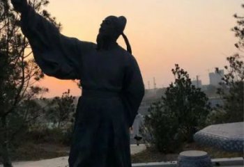 街道李白雕塑廠家 現代景觀人物雕塑 彩繪詩人雕塑