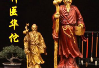 村口華佗雕塑 玻璃鋼名醫(yī)雕塑 公園藥王雕塑