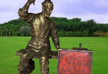 玻璃鋼魯班雕塑 戶外手藝人雕塑 公園木匠雕塑