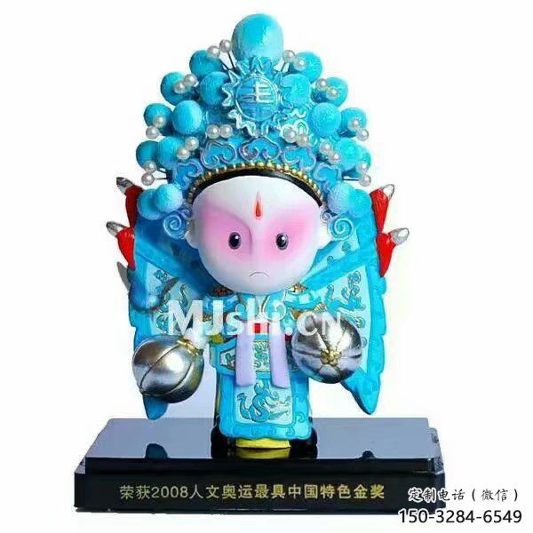 廣場京劇雕塑廠家 抽象民俗雕塑 烤漆唱戲雕塑