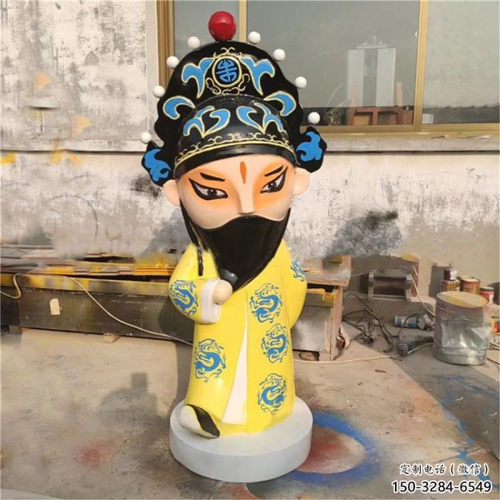 京劇雕塑生產商 創意唱戲雕塑 公園民俗雕塑