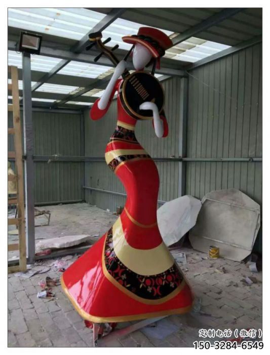 創(chuàng)意舞蹈雕塑廠家 仿古跳舞雕塑 公園演員雕塑