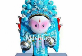 廣場(chǎng)京劇雕塑廠家 抽象民俗雕塑 烤漆唱戲雕塑