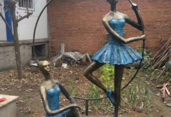 戶外舞蹈雕塑廠家 公園演員雕塑 彩繪跳舞文化雕塑