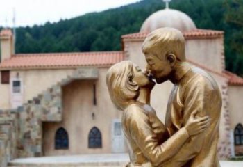 愛(ài)情雕塑廠家 仿真戀人雕塑 烤漆親吻雕塑