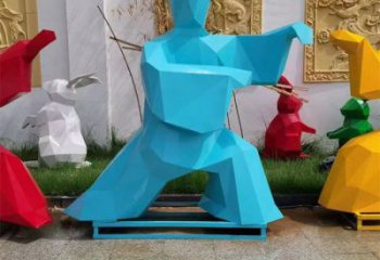 村口武術雕塑生產商 仿古功夫雕塑 公園練拳雕塑