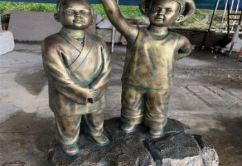 房地產(chǎn)看書雕塑廠家 現(xiàn)代人物雕塑 幾何學(xué)生雕塑