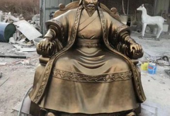 大型皇帝雕塑 玻璃鋼古代雕塑 房地產雕塑