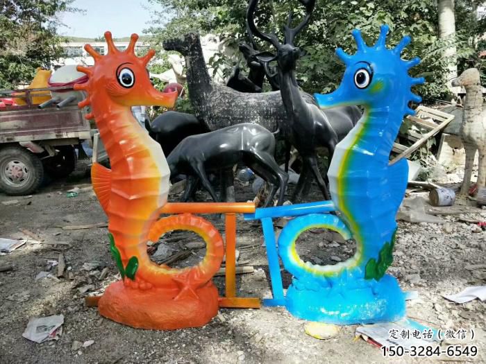 操場河馬雕塑，卡通海洋雕塑，彩繪工藝制造