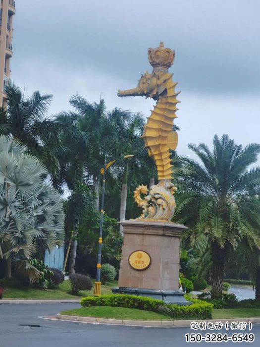 大型河馬雕塑，卡通海洋雕塑，彩繪工藝