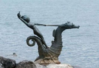 公園河馬雕塑，動漫彩繪雕塑，卡通動物擺件