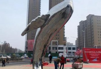 大型鯨魚雕塑，鏤空燈光原理，動物廣場擺件