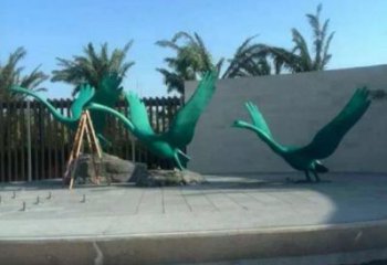 商業街大雁雕塑廠家 售樓處雕塑 動物擺件