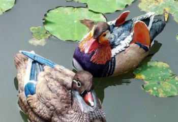 大型鴛鴦雕塑生產 商業街廣場雕塑 古銅色擺件