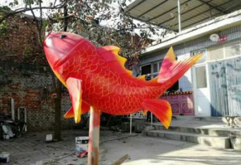 園林鯉魚雕塑廠家 田間彩繪雕塑 仿真擺件
