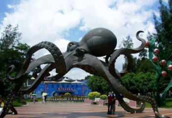 抽象章魚雕塑廠家 店門口彩繪雕塑 步行街?jǐn)[件