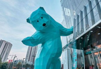 大型黑熊雕塑 門口創意雕塑 售樓處小品