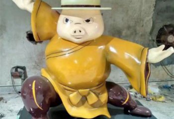 小區龍貓雕塑，卡通主題雕塑，抽象效果