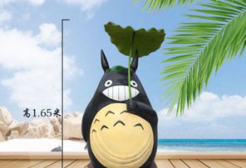 園林龍貓雕塑，動漫彩繪雕塑，卡通主題