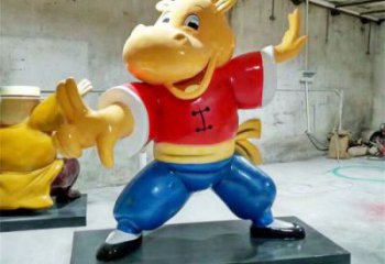 園林龍貓雕塑，噴漆美陳雕塑，彩繪形式