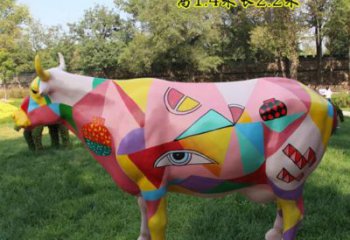 門口公牛雕塑廠家 售樓處仿真雕塑 彩繪小品