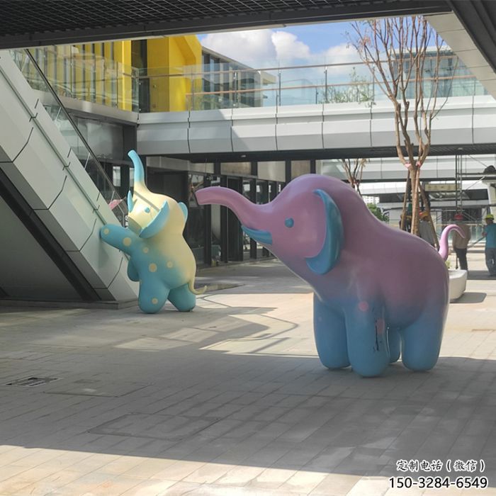 彩繪大象雕塑生產，景區案例，景觀大象雕塑優選