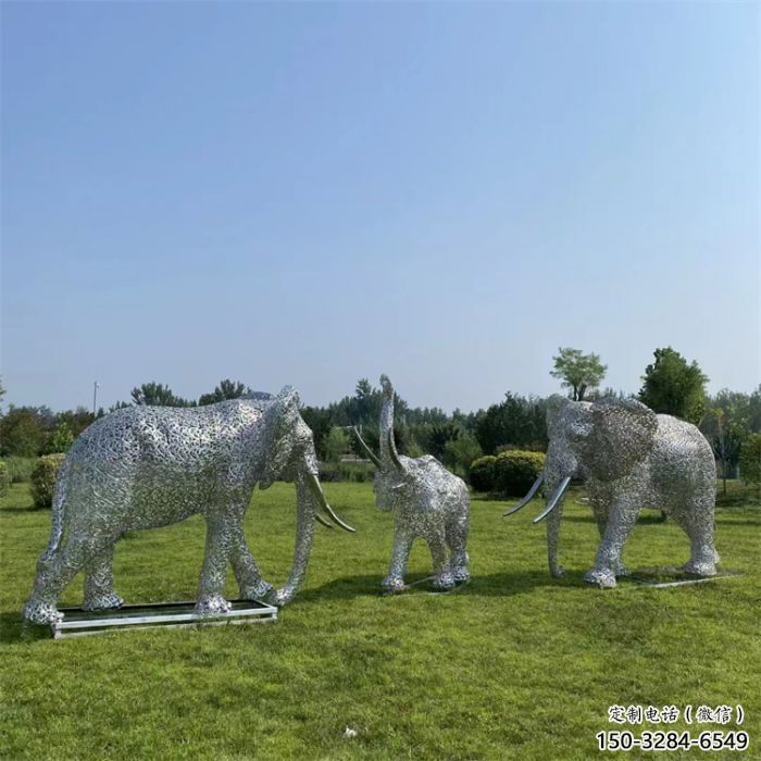 大象雕塑精品，景觀雕塑，房地產鏤空大象雕塑生產商