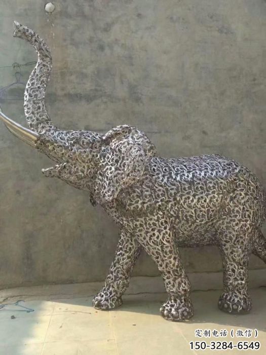 地產大象雕塑點擊，景觀雕塑，別墅鏤空大象雕塑供求