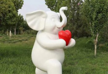 大象雕塑，街景小品，藝術玻璃鋼大象雕塑生產