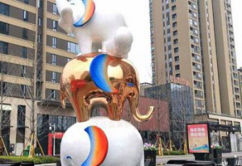 大象雕塑定價，街頭雕塑，烤漆卡通大象雕塑定價