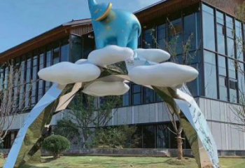 景觀大象雕塑選定，美陳雕塑，現代卡通大象雕塑優選