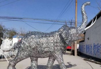 園林大象雕塑供求，鏤空動物雕塑，鏤空動物雕塑制造商