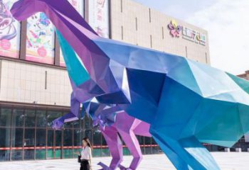 廣場恐龍雕塑訂做，城市雕塑，景觀烤漆恐龍雕塑工程