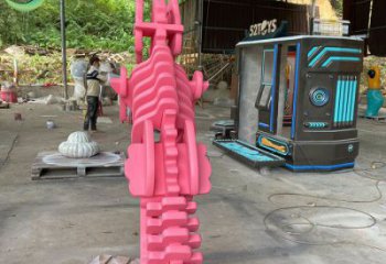 恐龍雕塑工廠選用，街道標識，景觀恐龍骨架雕塑批發