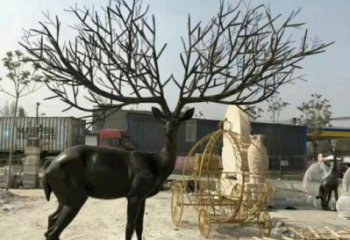 店門口麋鹿雕塑