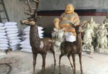 農村馴鹿雕塑，鏤空海洋雕塑，抽象效果