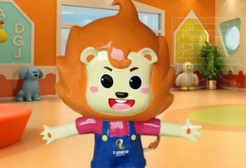 彩繪獅子雕塑，商場(chǎng)卡通美陳雕塑，動(dòng)漫藝術(shù)效果