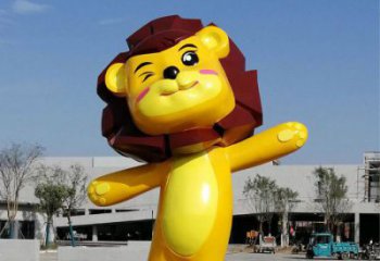 廣場(chǎng)獅子雕塑，卡通動(dòng)物景觀小品，商場(chǎng)美陳擺件