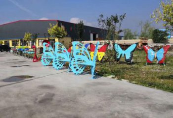 蝴蝶坐凳雕塑定制，戶外美陳藝術擺件