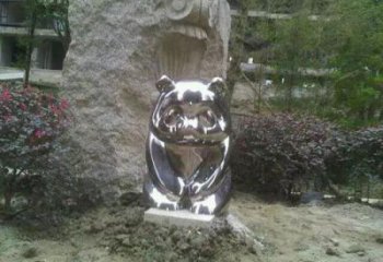黃山熊貓雕塑服務(wù)商，動物美陳雕塑，不銹鋼熊貓雕塑廠家