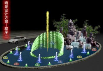 馬尾旱地漂浮噴泉雕塑，水景藝術噴泉雕塑生產商