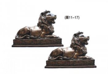 龍巖公園獅子雕塑供求，景觀雕塑，鑄銅趴獅雕塑優(yōu)選