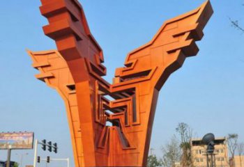 城市精神堡壘雕塑，抽象建筑元素，廣場景觀雕塑小品